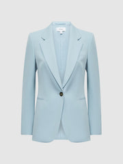 Reiss Suits & Tailoring | Clara Single Breasted Wool Blend Blazer Blue - Women