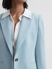 Reiss Suits & Tailoring | Clara Single Breasted Wool Blend Blazer Blue - Women
