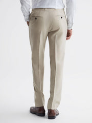 Reiss Suits & Tailoring | Fine Modern Fit Wool Trousers Stone - Men