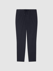 Reiss Suits & Tailoring | Flip Slim Fit Drawstring Waistband Trousers Navy - Men