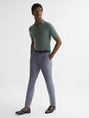 Reiss Suits & Tailoring | Fold Slim Fit Trousers Airforce Blue - Men