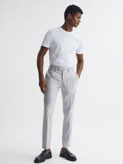 Reiss Suits & Tailoring | Fold Slim Fit Trousers Light Grey - Men