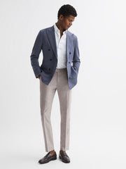 Reiss Suits & Tailoring | Fold Slim Fit Trousers Oatmeal - Men
