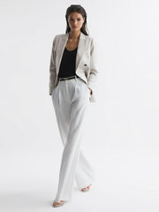 Reiss Suits & Tailoring | Gaia Tailored Double Breasted Blazer Neutral - Women