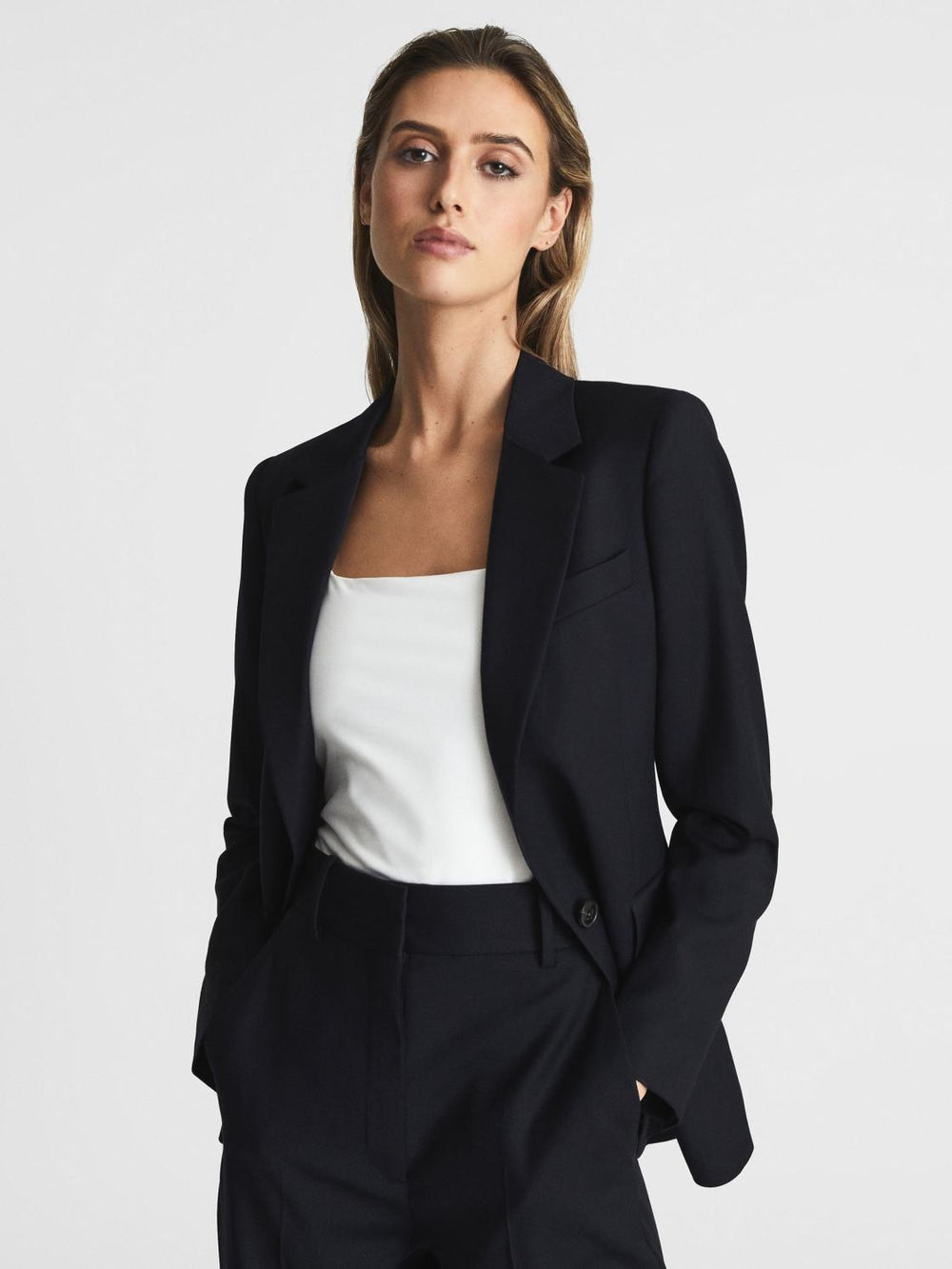 Reiss Suits & Tailoring | Haisley Single Breasted Blazer Black - Women
