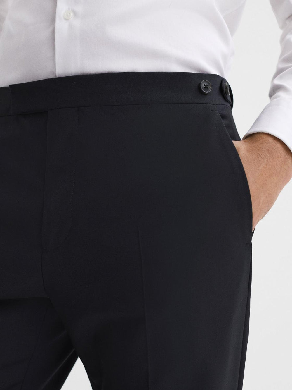 Reiss Suits & Tailoring | Hope Modern Fit Travel Trousers Black - Men