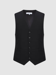 Reiss Suits & Tailoring | Hope Modern Fit Travel Waistcoat Black - Men