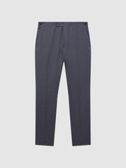 Reiss Suits & Tailoring | Kin Linen Formal Trousers Airforce Blue - Men