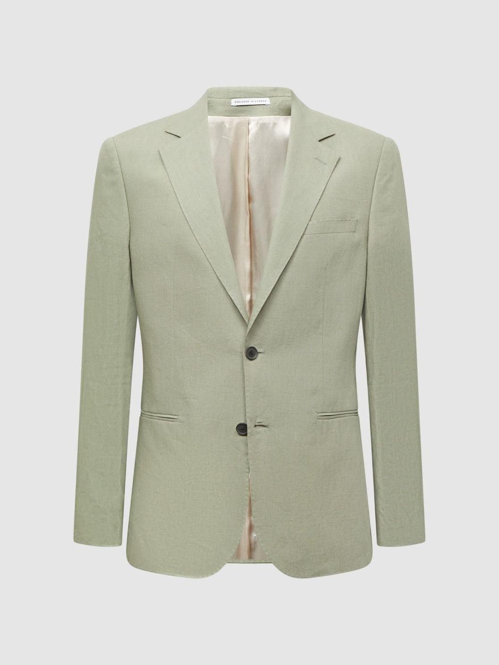 Reiss Suits & Tailoring | Kin Slim Fit Single Breasted Linen Blazer Apple - Men