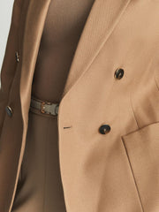 Reiss Suits & Tailoring | Larsson Double Breasted Twill Blazer Camel - Women