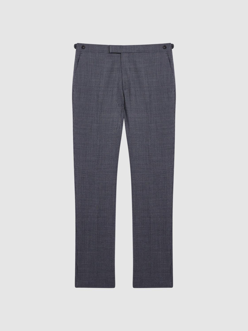 Reiss Suits & Tailoring | Leadenhall Slim Fit Dogtooth Trousers Navy - Men