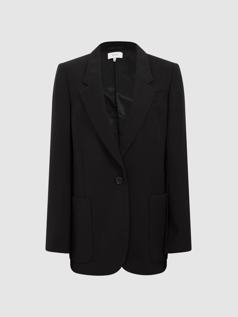 Reiss Suits & Tailoring | Maia Single Breasted Split Sleeve Tailored Fit Blazer Black - Women