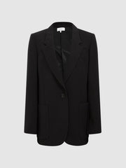 Reiss Suits & Tailoring | Maia Single Breasted Split Sleeve Tailored Fit Blazer Black - Women