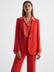 Reiss Suits & Tailoring | Maia Single Breasted Split Sleeve Tailored Fit Blazer Coral - Women