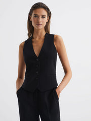 Reiss Suits & Tailoring | Margeaux Tailored Fit Waistcoat Black - Women