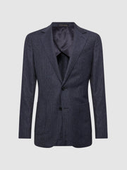 Reiss Suits & Tailoring | Matinee Single Breasted Prince Of Wales Check Blazer Grey - Men
