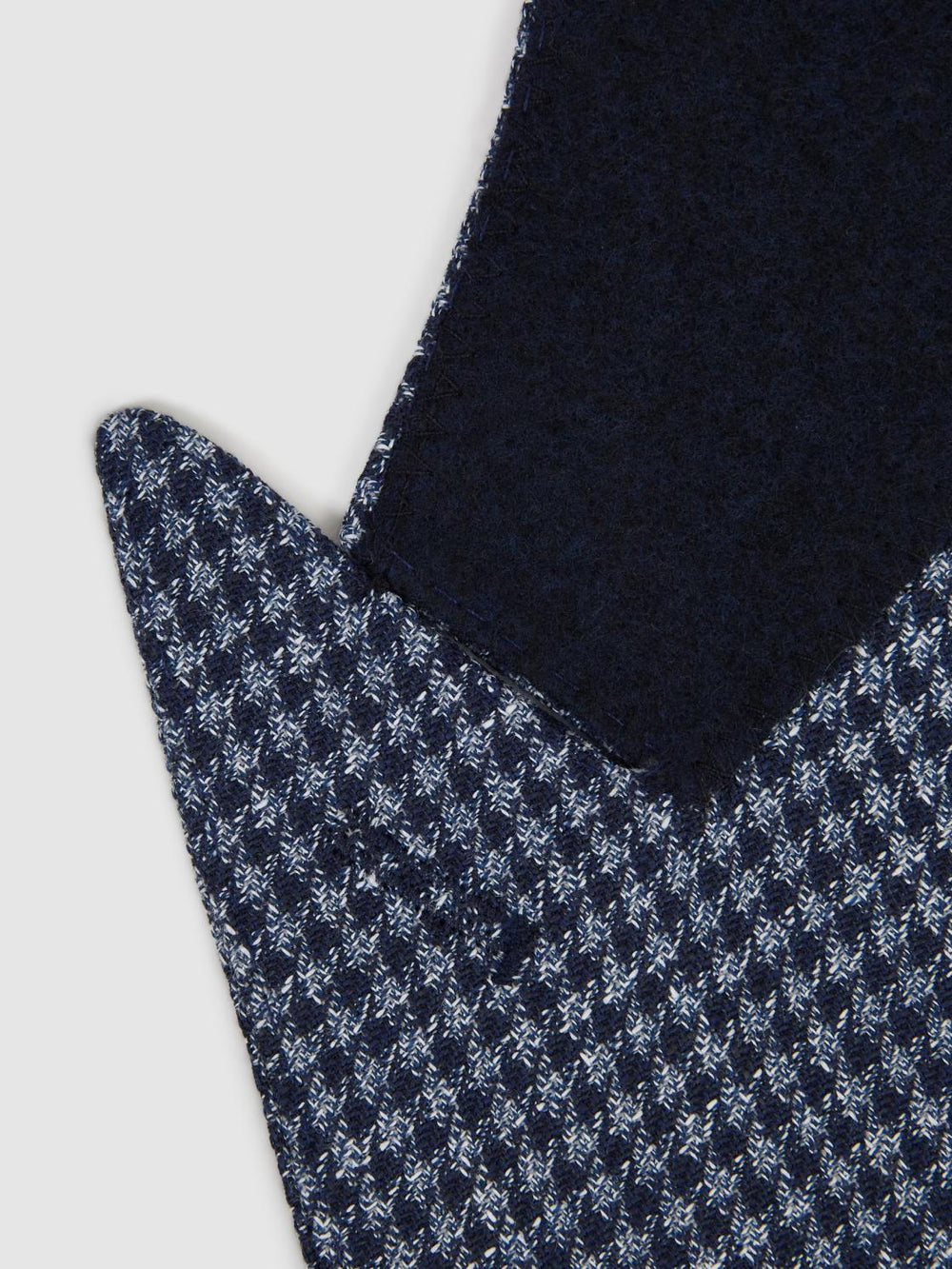 Reiss Suits & Tailoring | Monument Double Breasted Dogtooth Blazer Blue - Men