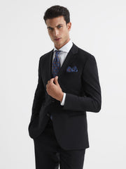 Reiss Suits & Tailoring | Pray Slim Fit Single Breasted Wool Blazer Black - Men