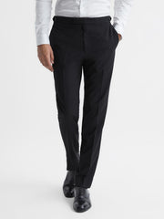 Reiss Suits & Tailoring | Pray Slim Fit Wool Blend Trousers Black - Men