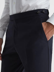 Reiss Suits & Tailoring | Pray Slim Fit Wool Blend Trousers Black - Men
