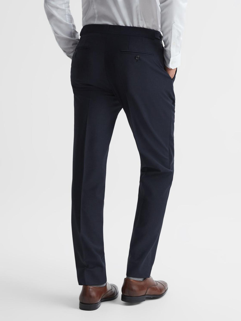 Reiss Suits & Tailoring | Pray Slim Fit Wool Blend Trousers Black - Men