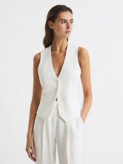 Reiss Suits & Tailoring | Tatum Tailored Waistcoat White - Women