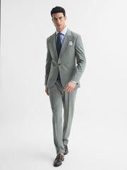 Reiss Suits & Tailoring | Wish Slim Fit Single Breasted Wool Blend Blazer Sage - Men