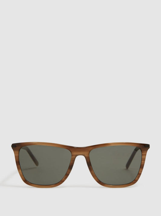 Reiss Sunglasses | Blake Paige Square Acetate Frame Sunglasses Chocolate - Men