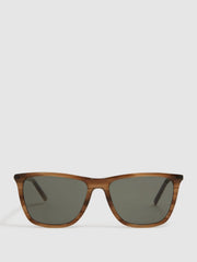 Reiss Sunglasses | Blake Paige Square Acetate Frame Sunglasses Chocolate - Men