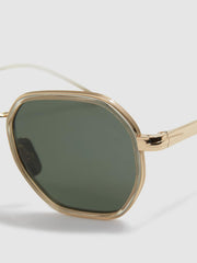Reiss Sunglasses | David Beckham Eyewear By David Beckham Hexagonal Sunglasses Gold - Men