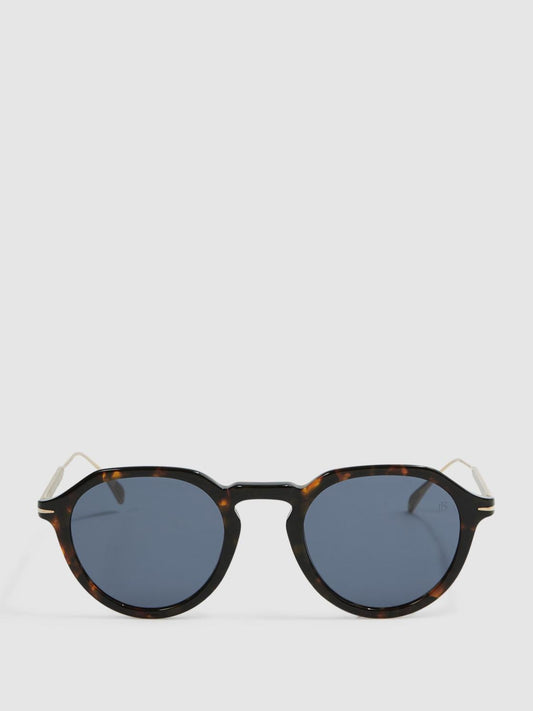 Reiss Sunglasses | David Beckham Eyewear By David Beckham Rounded Sunglasses Tortoise - Men