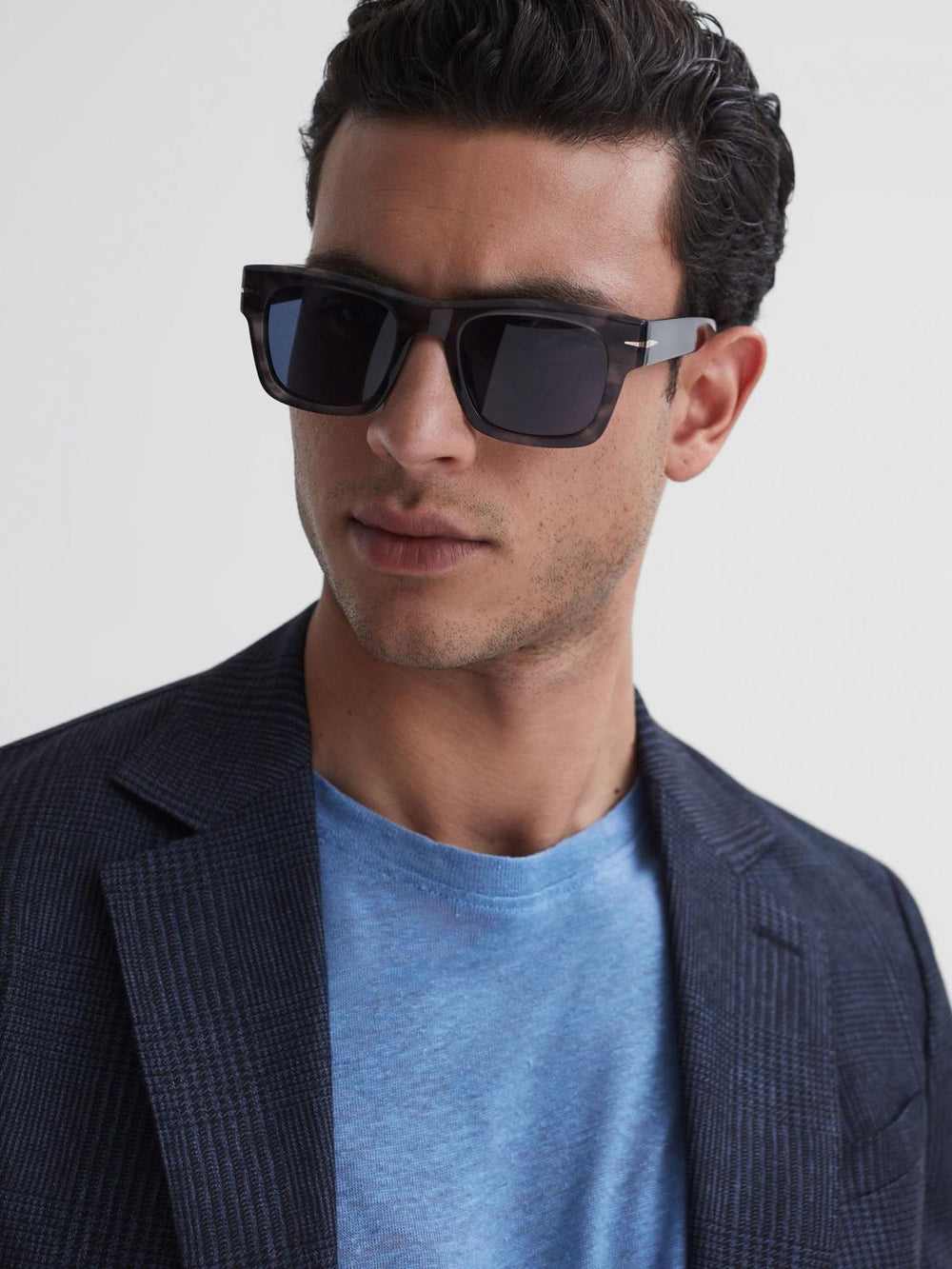 Reiss Sunglasses | David Beckham Eyewear By David Beckham Squared Mottled Sunglasses Grey - Men