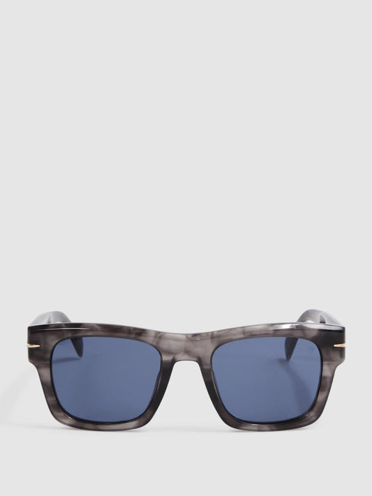 Reiss Sunglasses | David Beckham Eyewear By David Beckham Squared Mottled Sunglasses Grey - Men