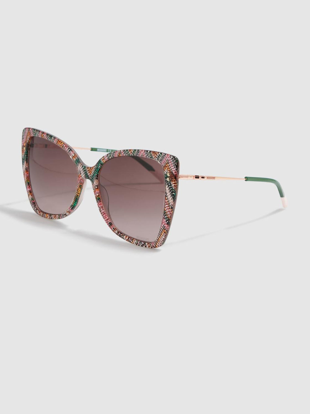 Reiss Sunglasses | Missoni Eyewear Oversized Cat Eye Sunglasses Pink/green - Women