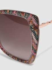 Reiss Sunglasses | Missoni Eyewear Oversized Cat Eye Sunglasses Pink/green - Women