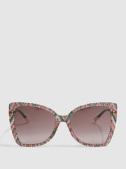 Reiss Sunglasses | Missoni Eyewear Oversized Cat Eye Sunglasses Pink/green - Women