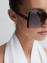 Reiss Sunglasses | Missoni Eyewear Oversized Square Sunglasses Brown - Women