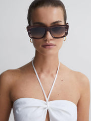 Reiss Sunglasses | Missoni Eyewear Rectangular Striped Sunglasses Brown - Women