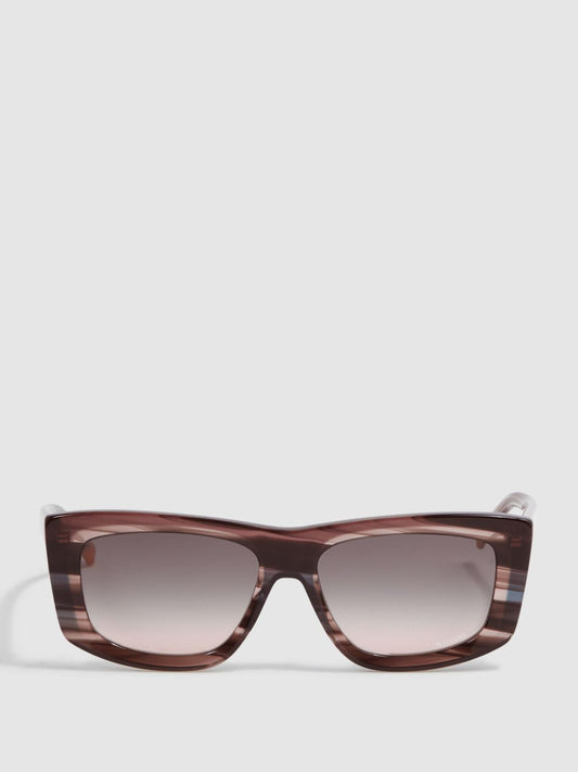 Reiss Sunglasses | Missoni Eyewear Rectangular Striped Sunglasses Brown - Women