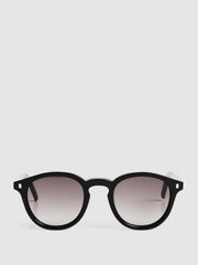 Reiss Sunglasses | Nelson Monokel Eyewear Round Sunglasses Black - Men