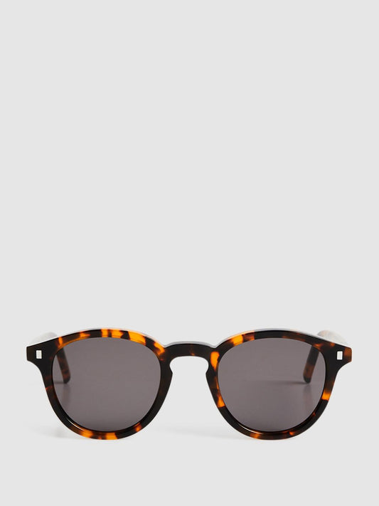 Reiss Sunglasses | Nelson Monokel Eyewear Round Sunglasses Tortoise - Men