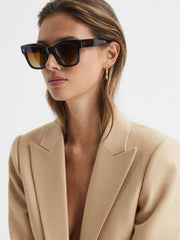 Reiss Sunglasses | Seven Chimi Large Frame Acetate Sunglasses Brown - Women