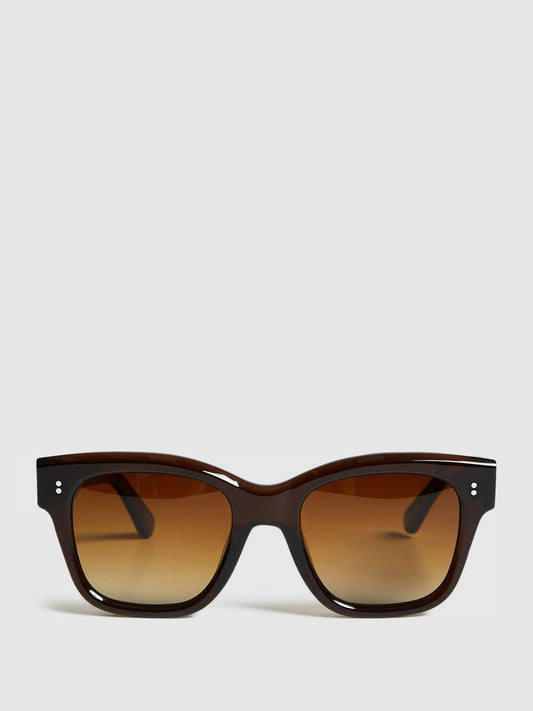 Reiss Sunglasses | Seven Chimi Large Frame Acetate Sunglasses Brown - Women
