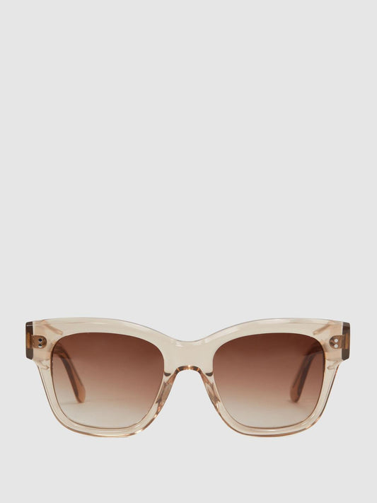 Reiss Sunglasses | Seven Chimi Large Frame Acetate Sunglasses Ecru - Women