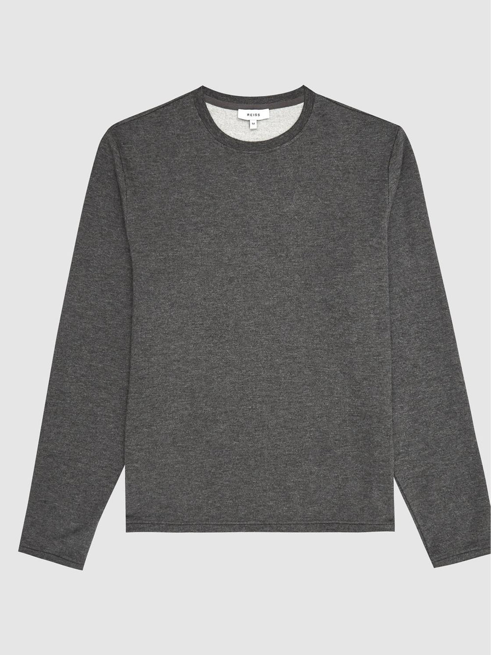 Reiss Sweats & Hoodies | Adam Melange Crew Neck Jumper Dark Grey - Men