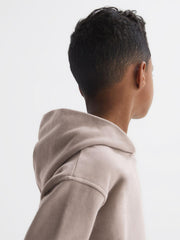 Reiss Sweats & Hoodies | Alexander Oversized Cotton Jersey Hoodie Fern Green - Children