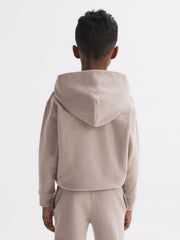 Reiss Sweats & Hoodies | Alexander Oversized Cotton Jersey Hoodie Fern Green - Children