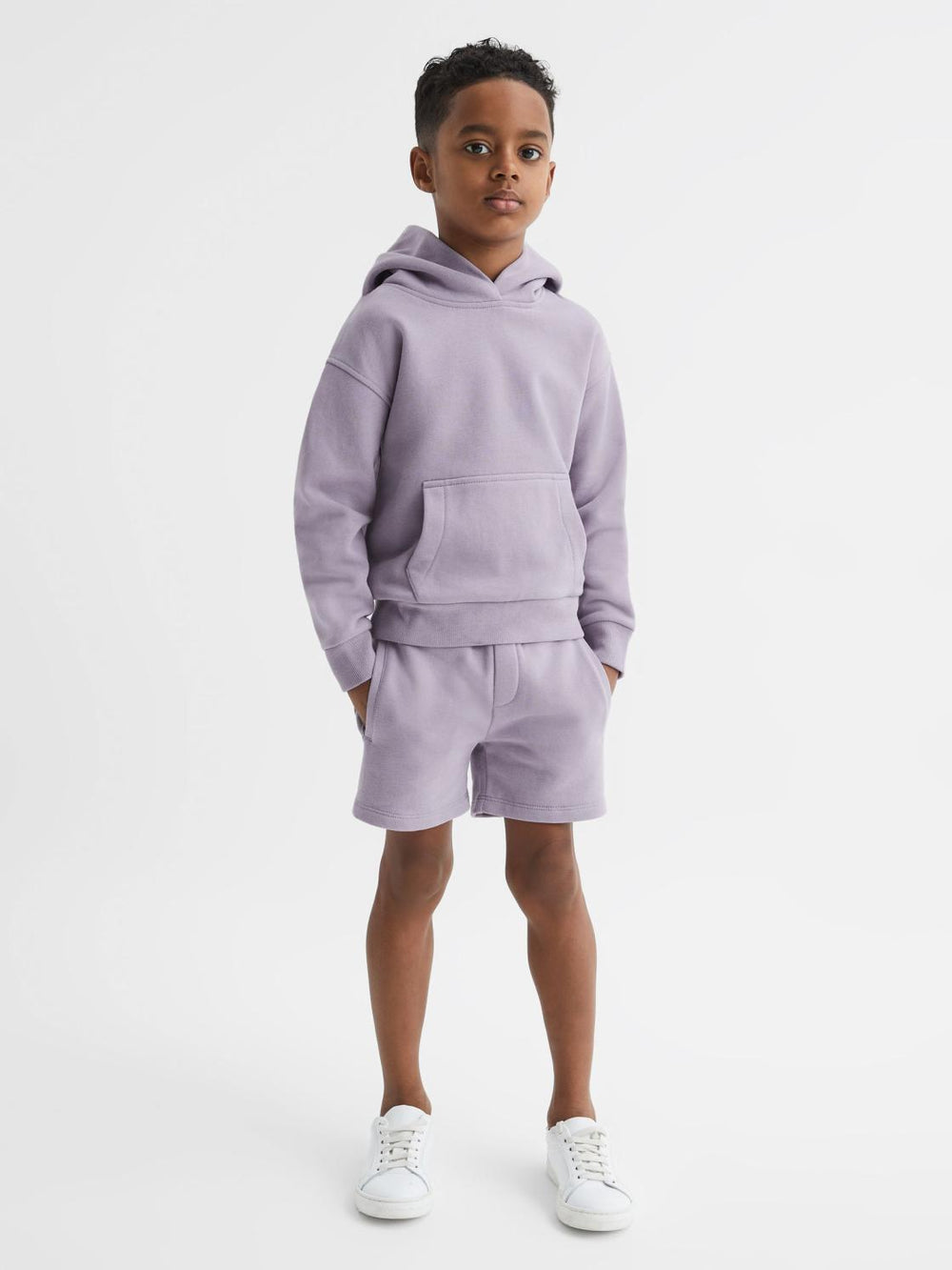 Reiss Sweats & Hoodies | Alexander Oversized Cotton Jersey Hoodie Lilac - Children