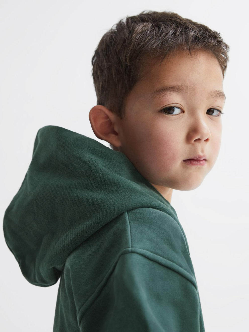 Reiss Sweats & Hoodies | Alexander Oversized Cotton Jersey Hoodie Midnight Green - Children