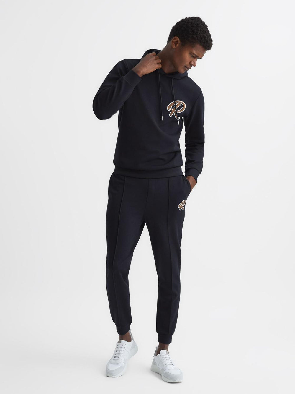Reiss Sweats & Hoodies | Fabien R Loungewear Hoodie Navy - Men